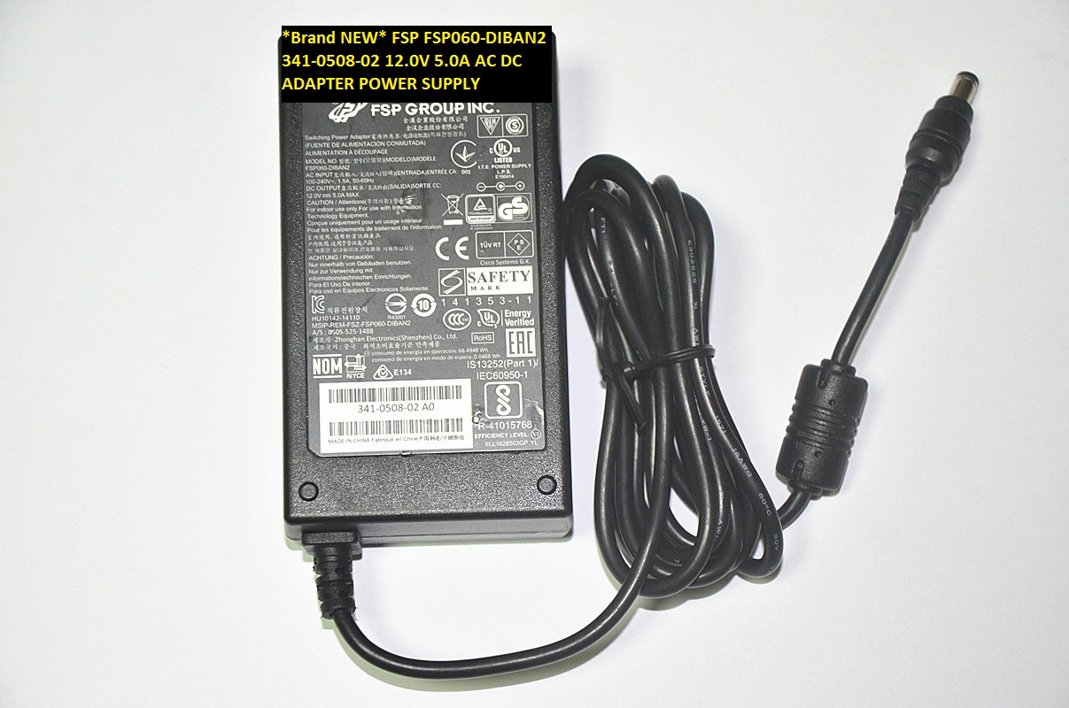 *Brand NEW* AC100-240V 12.0V 5.0A AC DC ADAPTER FSP FSP060-DIBAN2 341-0508-02 POWER SUPPLY